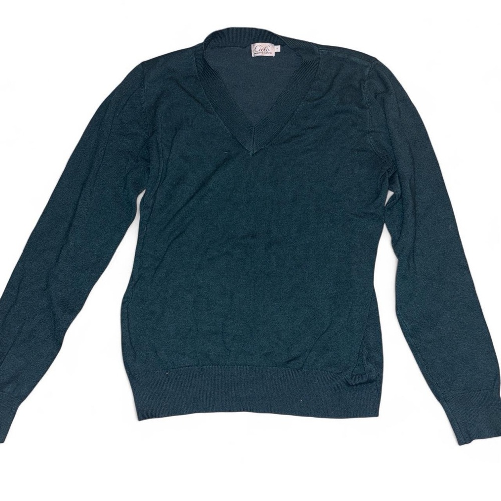 Cielo V-Neck Sweater - Deep Green